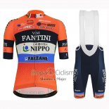 Vini Fantini Ropa Ciclismo Culotte Corto 2019 Hombre Mangas Cortas Naranja01
