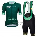 Vuelta Espana Ropa Ciclismo Culotte Corto 2022 Hombre Mangas Cortas Verde