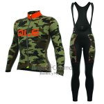 Ale Camo Ropa Ciclismo Culotte Largo 2017 Hombre Mangas Largas Naranja y Negro