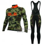 Ale Camo Ropa Ciclismo Culotte Largo 2017 Hombre Mangas Largas Naranja y Negro