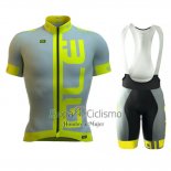 Ale Ropa Ciclismo Culotte Corto 2016 Hombre Mangas Cortas AMarillo y Gris