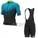 Ale Ropa Ciclismo Culotte Corto 2021 Hombre Mangas Cortas Azul Verde
