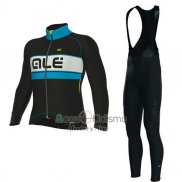 Ale Ropa Ciclismo Culotte Largo 2017 Hombre Mangas Largas Bering Azul Claro y Negro