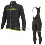 Ale Ropa Ciclismo Culotte Largo 2020 Hombre Mangas Largas Negro AMarillo
