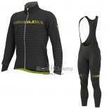 Ale Ropa Ciclismo Culotte Largo 2020 Hombre Mangas Largas Negro AMarillo