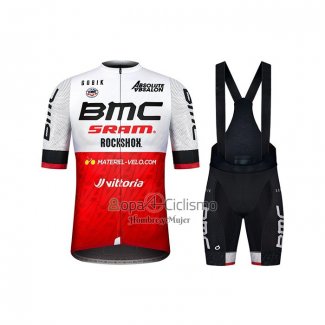 Bmc Ropa Ciclismo Culotte Corto 2021 Mangas Cortas Blanco Rojo