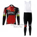 Bmc Ropa Ciclismo Culotte Largo 2017 Mangas Largas Rojo y Verde
