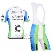 Cannondale Ropa Ciclismo Culotte Corto 2015 Hombre Mangas Cortas Verde y Blanco
