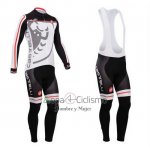 Castelli Ropa Ciclismo Culotte Largo 2014 Hombre Mangas Largas Negro Blanco