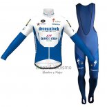 Deceuninck Quick Step Ropa Ciclismo Culotte Largo 2020 Mangas Largas Azul Blanco