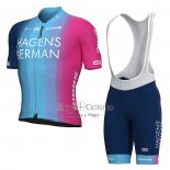 Hagens Berman Axeon Ropa Ciclismo Culotte Corto 2022 Men Mangas Cortas Fucsia Azur