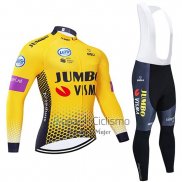 Jumbo Visma Ropa Ciclismo Culotte Largo 2019 Mangas Largas AMarillo Negro