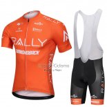 Rally Ropa Ciclismo Culotte Corto 2018 Hombre Mangas Cortas Naranja