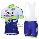 Wanty-gobert Ciclismo Team Ropa Ciclismo Culotte Corto 2021 Mangas Cortas Azul Blanco AMarillo