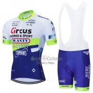Wanty-gobert Ciclismo Team Ropa Ciclismo Culotte Corto 2021 Mangas Cortas Azul Blanco AMarillo