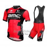 Bmc Ropa Ciclismo Culotte Corto 2016 Mangas Cortas Negro y Rojo