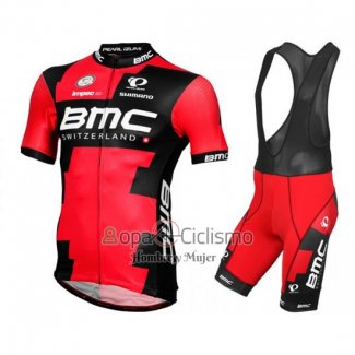Bmc Ropa Ciclismo Culotte Corto 2016 Mangas Cortas Negro y Rojo