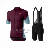 Castelli Ropa Ciclismo Culotte Corto 2021 Hombre Mangas Cortas APagado Violeta