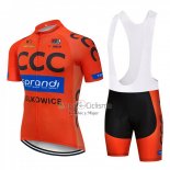 Ccc Ropa Ciclismo Culotte Corto 2018 Mangas Cortas Naranja