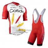 Cofidis Ropa Ciclismo Culotte Corto 2021 Mangas Cortas Rojo Blanco