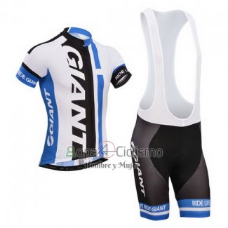 Giant Ropa Ciclismo Culotte Corto 2013 Hombre Mangas Cortas Blanco y Azur