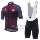 Giro d'Italia Ropa Ciclismo Culotte Corto 2017 Hombre Mangas Cortas Coppi Fucsia y Brown