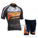 Northwave Ropa Ciclismo Culotte Corto 2019 Hombre Mangas Cortas Plata Naranja Negro