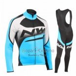 Northwave Ropa Ciclismo Culotte Largo 2019 Hombre Mangas Largas Azul Negro Blanco
