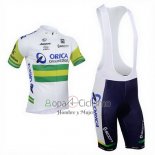 Orica Verdeedge Ropa Ciclismo Culotte Corto 2013 Mangas Cortas Blanco