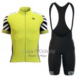 Ale Ropa Ciclismo Culotte Corto 2016 Hombre Mangas Cortas Blanco y AMarillo