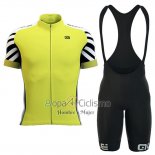 Ale Ropa Ciclismo Culotte Corto 2016 Hombre Mangas Cortas Blanco y AMarillo