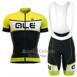 Ale Ropa Ciclismo Culotte Corto 2016 Hombre Mangas Cortas Negro y AMarillo