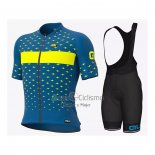 Ale Ropa Ciclismo Culotte Corto 2021 Hombre Mangas Cortas Azul AMarillo