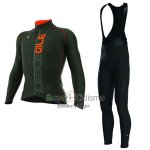 Ale Ropa Ciclismo Culotte Largo 2017 Hombre Mangas Largas 3 Season Negro y Naranja