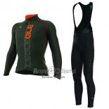 Ale Ropa Ciclismo Culotte Largo 2017 Hombre Mangas Largas 3 Season Negro y Naranja