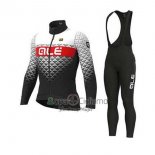 Ale Ropa Ciclismo Culotte Largo 2020 Hombre Mangas Largas Blanco Negro