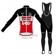 Lotto Soudal Ropa Ciclismo Culotte Largo 2020 Mangas Largas Negro Blanco Rojo(1)
