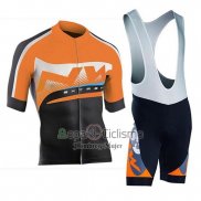Northwave Ropa Ciclismo Culotte Corto 2019 Hombre Mangas Cortas Naranja Plata Negro