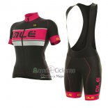 Ale Graphics Prr Bermuda Ropa Ciclismo Culotte Corto 2017 Mujer Mangas Cortas Rosa y Negro