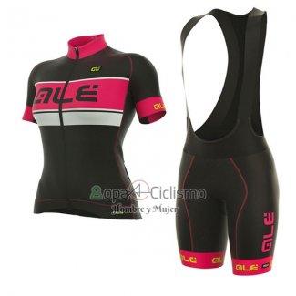 Ale Graphics Prr Bermuda Ropa Ciclismo Culotte Corto 2017 Mujer Mangas Cortas Rosa y Negro