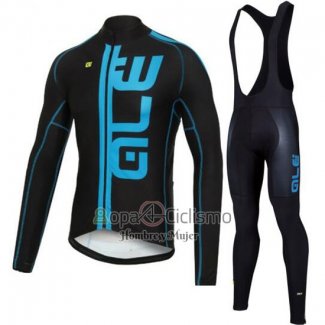 Ale Ropa Ciclismo Culotte Largo 2016 Hombre Mangas Largas Azul y Negro