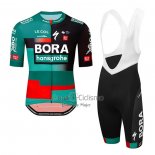 Bora-hansgrone Ropa Ciclismo Culotte Corto 2023 Mangas Cortas Verde Rojo2