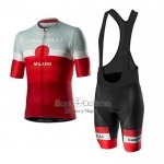 Castelli Ropa Ciclismo Culotte Corto 2020 Hombre Mangas Cortas Gris Rojo