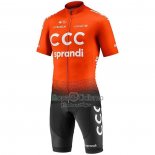Ccc Ropa Ciclismo Culotte Corto 2020 Mangas Cortas Team Naranja Negro