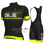 Ale Ropa Ciclismo Culotte Corto 2018 Hombre Mangas Cortas Negro y AMarillo
