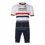 Astana Qazaqstan Team Ropa Ciclismo Culotte Corto 2023 Mangas Cortas Blanco