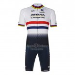 Astana Qazaqstan Team Ropa Ciclismo Culotte Corto 2023 Mangas Cortas Blanco
