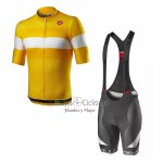 Castelli Ropa Ciclismo Culotte Corto 2021 Hombre Mangas Cortas AMarillo