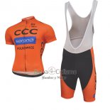 Ccc Ropa Ciclismo Culotte Corto 2017 Mangas Cortas Negro y Naranja