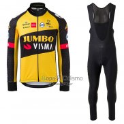Jumbo Visma Ropa Ciclismo Culotte Largo 2021 Mangas Largas Negro AMarillo